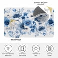 thumbnail image 4 of White Blue Flower Doormat Outdoor Entrance 24"x36", Vintage Pastoral Floral Petals Spring Absorb Moisture Dirt Door Mats, Non-Slip Rubber Backing Floor Mats Indoor, Low-Profile Front Door Rugs, 4 of 9