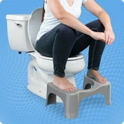 Squatty Potty Curved Plastic Toilet Stool, 7 in Gray