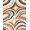 Orange, Pattern 2, variant on ODIKA 4' x 6' Machine Washable Non-Slip Area Rug, Retro Wave High Traffic Rug, Beige, 451175