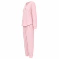 thumbnail image 3 of Set Pijama Simply Basic para Mujer, Manga Larga Rosa Talla CH 2 piezas, 3 of 4