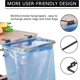 thumbnail image 4 of Soporte para bolsas de basura de metal (sin bolsas de basura, 30 x 15 cm), soporte para bolsas amarillo estable con bandas elásticas, contenedor para bolsas de basura para cocina, armario, C, 4 of 5