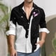 thumbnail image 2 of Camisa de manga larga para hombre, blusa con cuello vuelto, botones informales, cárdigan con estampado sin posicionamiento, camisa tipo cárdigan Odeerbi ODB-2, 2 of 6