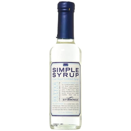 Stirrings Simple Cane Sugar Cocktail Syrup, Made with Pure Cane Sugar | 12 Oz | Pack of 3 (Best Sugar For Simple Syrup)