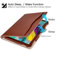 thumbnail image 3 of Tablet Case For Samsung Galaxy Tab S5e 10.5 Inch SM-T725 T720 PU Magnetic Closure Flip Stand Cover Tablet Protector with Front Pocket and Hand Strap Brown, 3 of 7