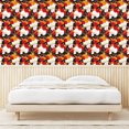 thumbnail image 3 of Ambesonne Floral Skulls Peel & Stick Wallpaper for Home, Feathers and Roses, 13"x72", Dark Pink Orange Black, 3 of 5