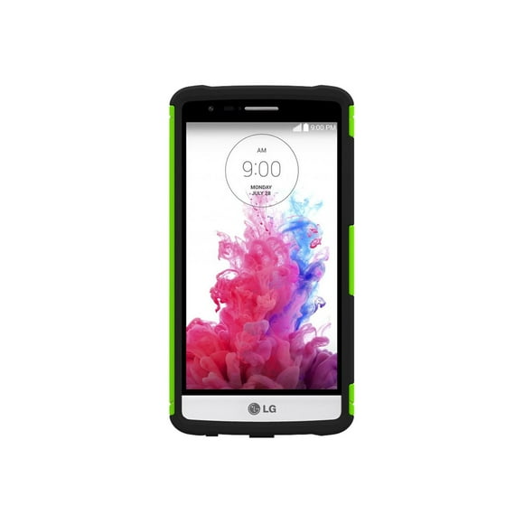 Trident Aegis Series - Back cover for cell phone - silicone, TPE, hardened bio-enchanced polycarbonate - trident green - for LG G3 s D722, G3 s D724