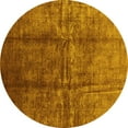 thumbnail image 1 of Ahgly Company Indoor Round Oriental Yellow Industrial Area Rugs, 5' Round, 1 of 4