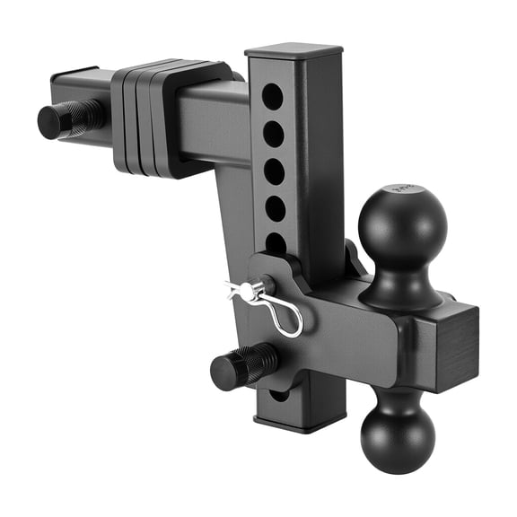 VEVOR Adjustable Trailer Hitch, Fit 2 Inch Receiver, Trailer Hitch Mount with 2 Inch & 2-5/16 Inch Balls, 15000 lbs GTW, 6 Inch Drop, Towing Ball Mounts for RVs, Off-Road Vehicles and Trucks, Black