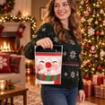 thumbnail image 6 of 50 Pcs Christmas Goodie Bags, 9.25X6.1X1.37" Resealable Holiday Treat Bags with Handles, Plastic Snowman Gift Sacks, Xmas Candy Wrapping Bags, Party Favor Packets for Festive Present Packaging, 6 of 6