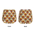 thumbnail image 3 of Rateoe Cartoon Sunflowers Printed 2 in 1 Women's Workout Shorts for Athletic Gym Running Shorts with Phone Pockets-Small, 3 of 7