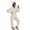 White, variant on BRGZLK Women Hooded Onesie Pajamas Solid Color Long Sleeve Fleece Fuzzy Warm Cute Jumpsuit Sleepwear Zipper Soft Cozy Rompers with Pockets Red XXL
