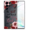 thumbnail image 1 of WIRESTER Transparent Soft Gel TPU Clear Case Slim Protective Cover for Samsung Galaxy S22 Ultra 6.8" 2022, Christian Quotes Psalm 46:10, 1 of 1