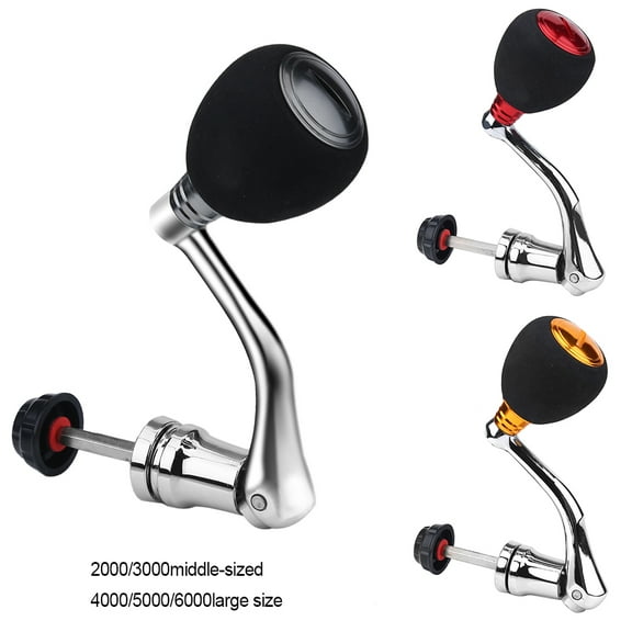 WALFRONT Reel Replacement Power Handle Metal Rocker Arm Grip for Spinning Fishing Reel, Reel Accessory, Reel Replacement Handle