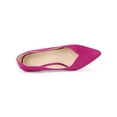 thumbnail image 4 of BLISSFUL STEP Women's Pointed Toe Pull on Stiletto Heels Pumps Hot Pink 9.5, 4 of 8