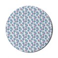 thumbnail image 1 of Flower Mouse Pad for Computers, Delicate Pastel Spring Trill Bindweeds, Round Non-Slip Thick Rubber Modern Gaming Mousepad, 8" Round, Blue Grey Mauve, by Ambesonne, 1 of 2
