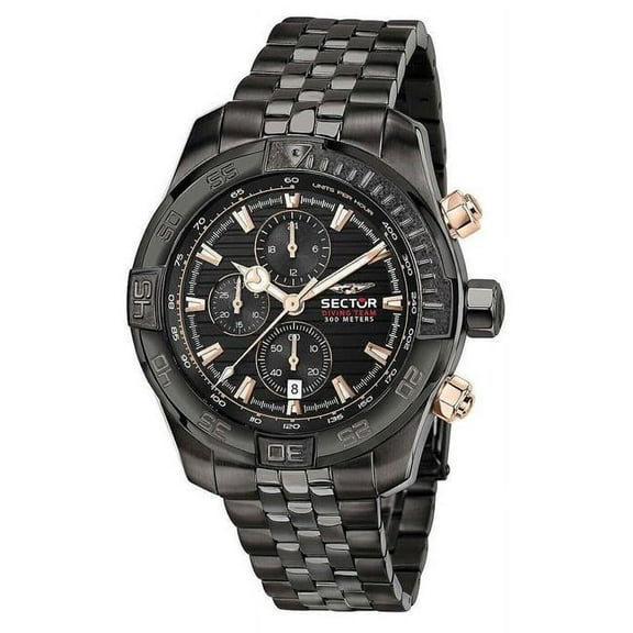 Sector R3273635003- Diving Team Chronograph Black Dial Quartz Divers 300 m Men Watch