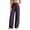 F431 Purple, variant on Likimi Linen Pants For Women Wide Leg Elastic Waist Summer Loose Fit Solid Color Fashionable Trousers Purple Size M