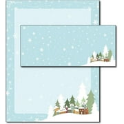 Winter Village Holiday Christmas Paper & Envelopes (40 Pack)