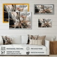 thumbnail image 4 of DESIGN ART Designart "Rose Gold Linear Floral Elegance V" Floral Canvas Wall Art 44 in. wide x 34 in. high, 4 of 5