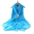 thumbnail image 2 of Blue Silk Scarves Lady Scarf Soft Lightweight Thin Women Summer Neck Wrap for Vacation, 2 of 4