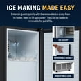thumbnail image 6 of Newair 15” Undercounter 80 lbs. Daily Clear Ice Cube Maker Machine, Built-in or Freestanding Design, 40 Cubes ready in 15-30 Mins, Fingerprint Resistant Door, Self-Cleaning Function, LED Controls, 6 of 15