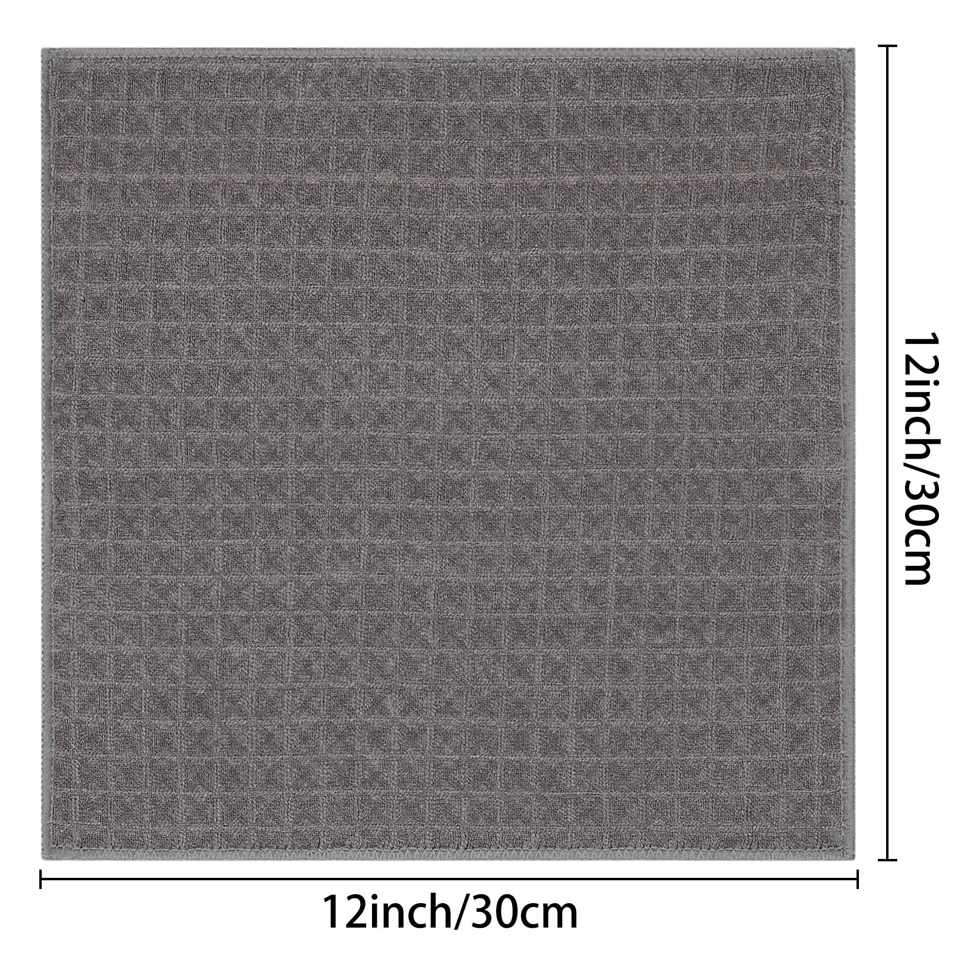 Unique Bargains Waffle Weave Kitchen Cleaning Absorbent Lint Free Dish Kitchen Towels 10pk 12" x 12"