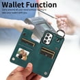 thumbnail image 3 of Nalacover for Samsung Galaxy A32 5G Wallet Case with Card Slots & Metal Finger Ring, Durable PU Leather Back Double Magnetic Botton Flip Kickstand Purse Shockproof Phone Case,Green, 3 of 10