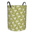 thumbnail image 2 of Balery Daisies Flowers Round Laundry Basket with Handles Waterproof Freestanding Laundry Hamper for Clothes Toys in the Dorm and Family-Medium, 2 of 8