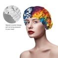 thumbnail image 2 of KLL Colorful Parrot Jungle Dream Pattern Shower Cap & Bath Cap for Women,Reversible Oversized Waterproof Shower Caps for all Hair Lengths,Elastic Reusable Bathing Hair Cap, 2 of 6