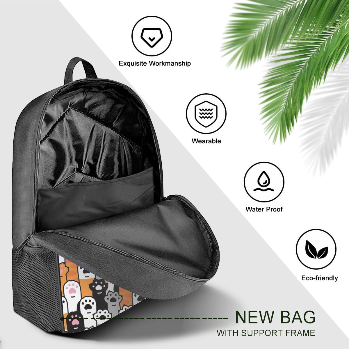 Cat Backpack 17 Inch Large Capacity Casual Fashion Backpack