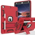 thumbnail image 1 of QJUHUNG Étui pour iPad 9e Génération Étui pour iPad 8e Génération Étui pour iPad 7e Gén. Étui iPad 10,2” 2021/2020/2019 3 en 1 Robuste Résistant Anti-Choc Étui de Protection avec Support Porte-Stylo Rose, 1 of 9