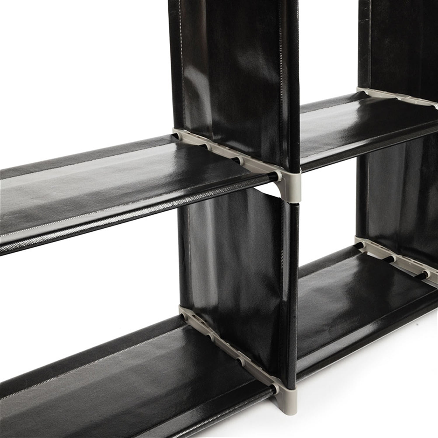 Kadyn Multifunctional Assembled 3 Tiers 6 Compartments Storage Shelf, Black Closet Organizer Shelf, Bookcase Plastic Storage Cabinets Kadyn Multifunctional Assembled 3 Tiers 6 Compartments Storage Shelf, Black Closet Organizer Shelf, Bookcase Plastic Storage Cabinets