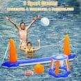 thumbnail image 2 of JoyStone Inflatable Pool Toys, 2-in-1 Swimming Pool Basketball & Volleyball Sets, Floating Basketball Hoop and Water Football, Summer Pool Game for Kids and Adults, 2 of 8
