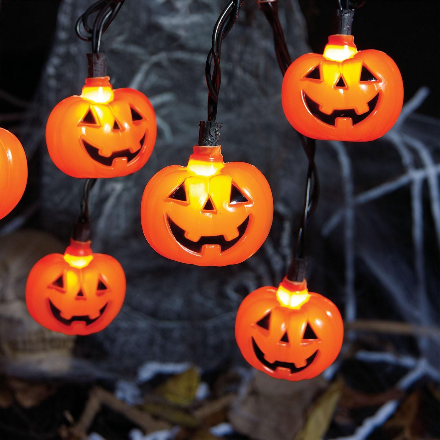 Way to Celebrate 10-Count Incandescent Halloween String Lights, Pumpkin