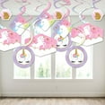 thumbnail image 3 of Big Dot of Happiness Rainbow Unicorn - Magical Unicorn Baby Shower or Birthday Party Hanging Decor - Party Decoration Swirls - Set of 40, 3 of 8
