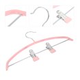thumbnail image 1 of OULII 5Pcs Plastic Pant Hangers with Clips Space Saving Semi-circle Design for Children Clothes, 1 of 8