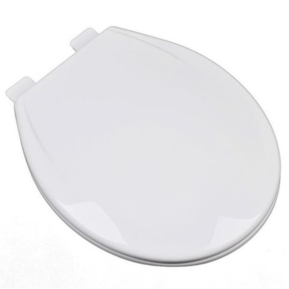 Plumbing Technologies 2F1R6-04 Slow Close Plastic Round Front Contemporary Design Toilet Seat- Cotton White
