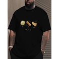 thumbnail image 1 of Men's Large Size Persian Food Print T Shirt Breathable Moisture, 1 of 5