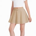 thumbnail image 2 of mgoYE Toddler Girl Skirt Girls Skirts Kids Casual Skorts Toddler Athletic Uniform Skirts(Khaki,3-4 Years), 2 of 6
