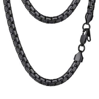 Stylish Black Sterling silver Chain Necklace 36” long 36 main image 2