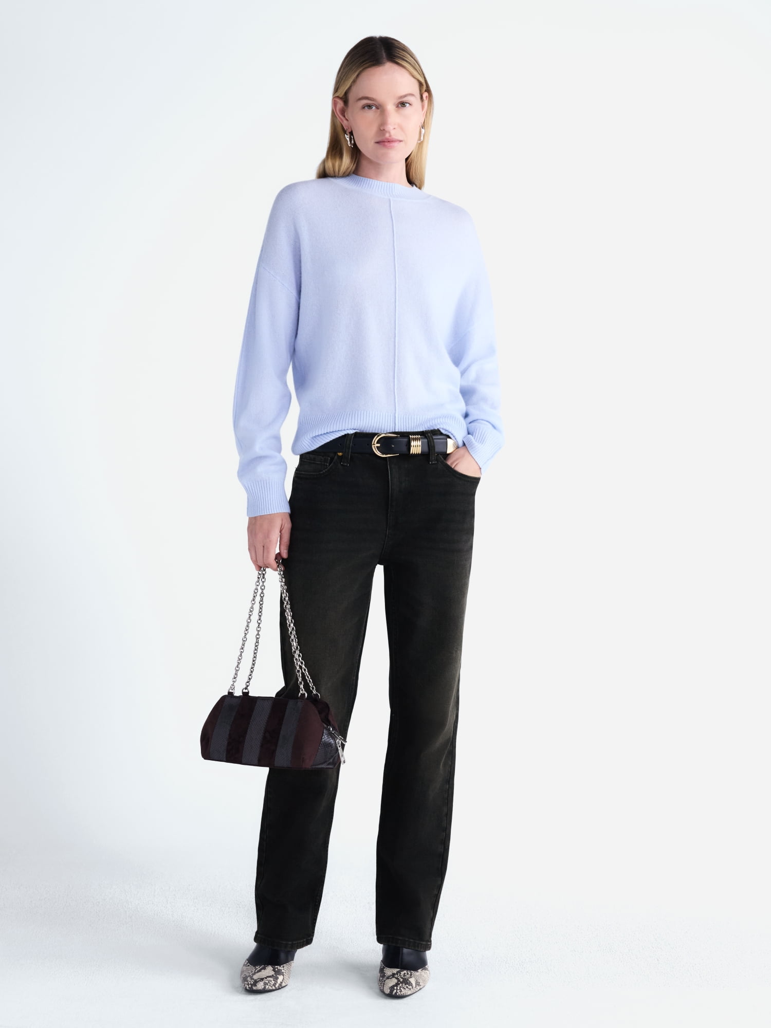 Scoop Women’s and Women's Plus The Stanton Stovepipe Jeans, 30'' Inseam, Sizes 0-28W