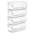 thumbnail image 6 of Sorbus Small Clear Stackable Narrow Storage Bins, Open Front Acrylic Pantry Organizer, 4-Pack, 6 of 9