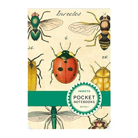 Cavallini Papers & Co Pocket Notebook Set Insects, 2.75-Inch by 4-Inch, Contains 2 Pocket-Sized Notebooks, Set of 2 pocket-sized notebooks By Cavallini Papers