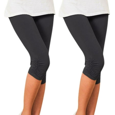 

Sunhillsgrace Mother Care Women Comfortable Thigh Slimmer Slip Elasticity Cropped Pleated Pants