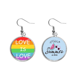 thumbnail image 1 of Rainbow gay lesbianas transexuales bisexuales Pendientes de sandía verano lóbulo desgaste Unbranded M, 1 of 3