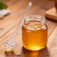 thumbnail image 3 of 4Pcs Glass Honey Dipper Sticks Stirring Sticks, 6" Clear Server Honey Spoon Dipper Stirrer Honey Wand for Honey Pot Jar Containers Honey Dispense Drizzle, Home and Kitchen, 3 of 6