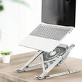 thumbnail image 4 of serony Laptop Cooling Stand Notebook Computer Adjustable Non-slip Holder with Fan Foldable Portable Stand, Silver, 4 of 8
