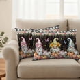 thumbnail image 2 of Colorful Gnomes Fall Outdoor Waterproof Pillow Covers, Pumpkins Thanksgiving Botanical Floral Decorative Rectangle Throw Pillowcase Sofa Cushion Sham for Patio/Couch/Chair, 20"x12" 2 Pack, 2 of 8