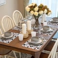 thumbnail image 6 of Placemats Set of 4 / 6, white cow glasses moo funny Placemats for Dining Table Indoor/Outdoors Heat Resistant Washable Placemats 18" x 12", 6 of 8
