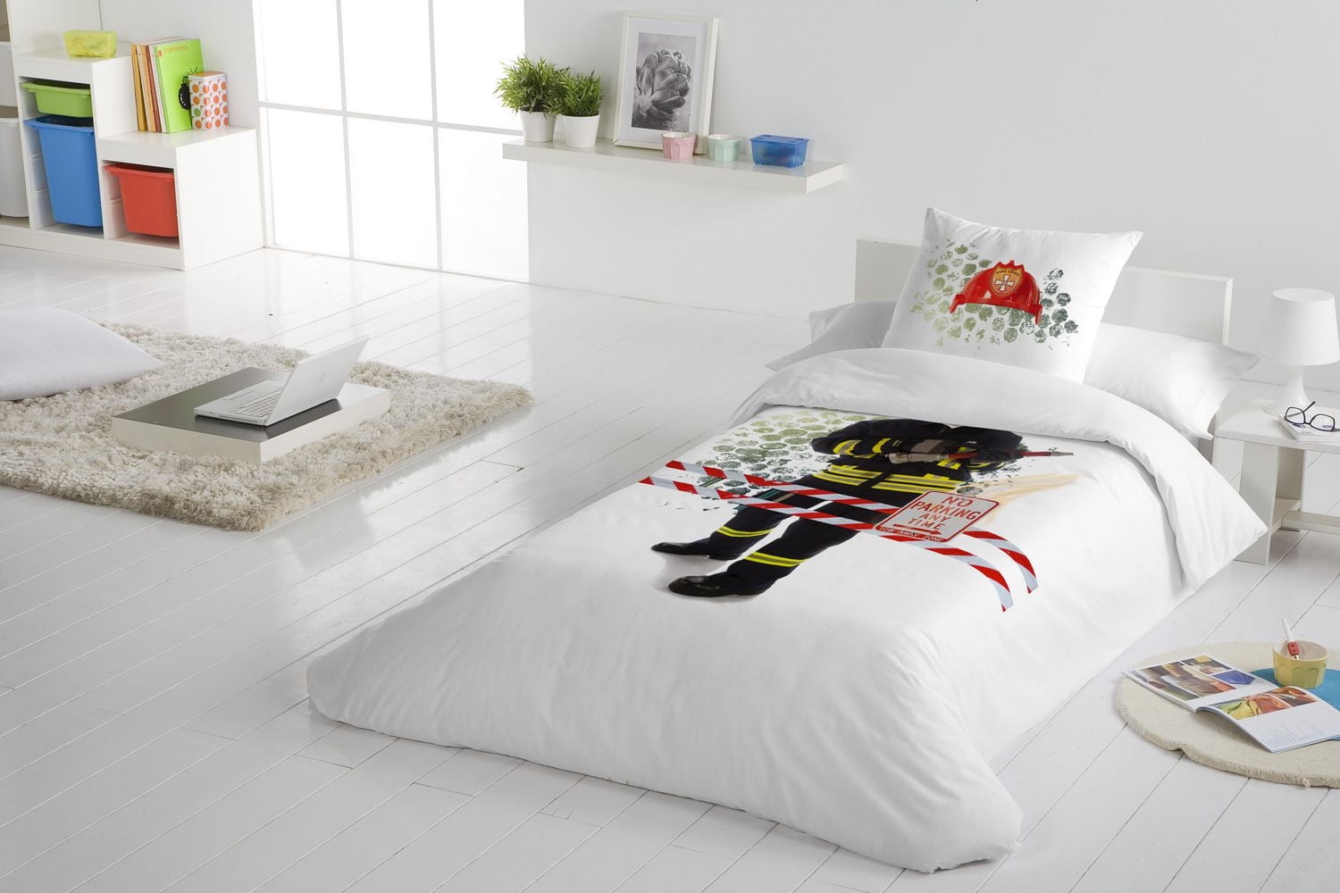 Gouchee Design Fireman Twin Duvet Cover Set